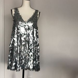 Free People Bali Shiny Sequin Mini Dress size XS